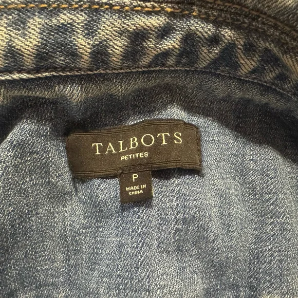 Talbots Classic Jean Jacket Size:P (S) Women Denim Pockets Cotton - Picture 11 of 12